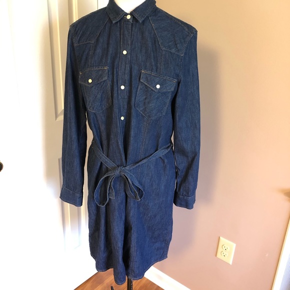 GAP Dresses & Skirts - 🌸2/$12 GAP Long Sleeve Denim Dress Snap Down
